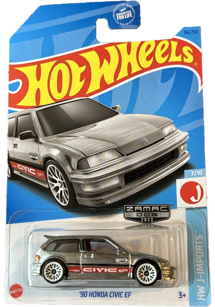 Hot Wheels Honda Civic EF '90, Scala 1/64, Colore Verde Metallizzato, Collezione Anni '70 Vs '90, Edizione Speciale